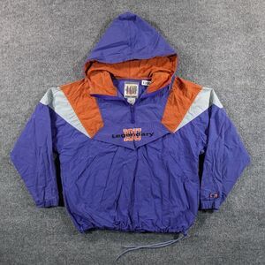 Vintage IOU Legendary Jacket Men‎ S Blue Anorak Hoodie Windbreaker 90s 11390